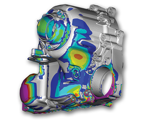 Rear view of grey vehicle taillights on with fog in background