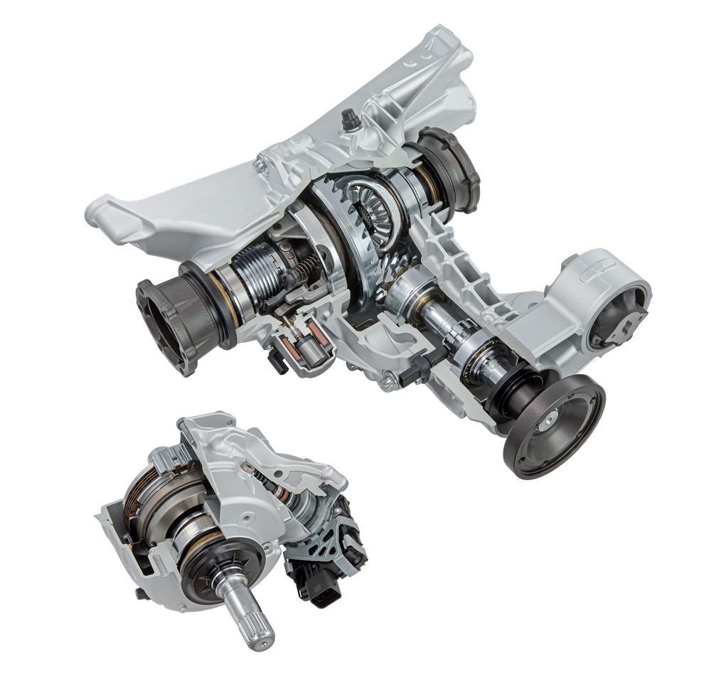 FLEX4 all-wheel-drive system with clutch modules and gearing