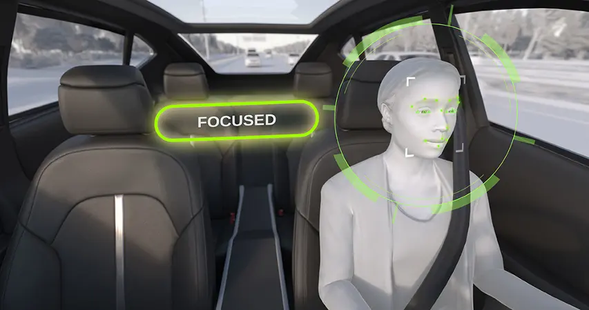 Example of a driver monitoring system